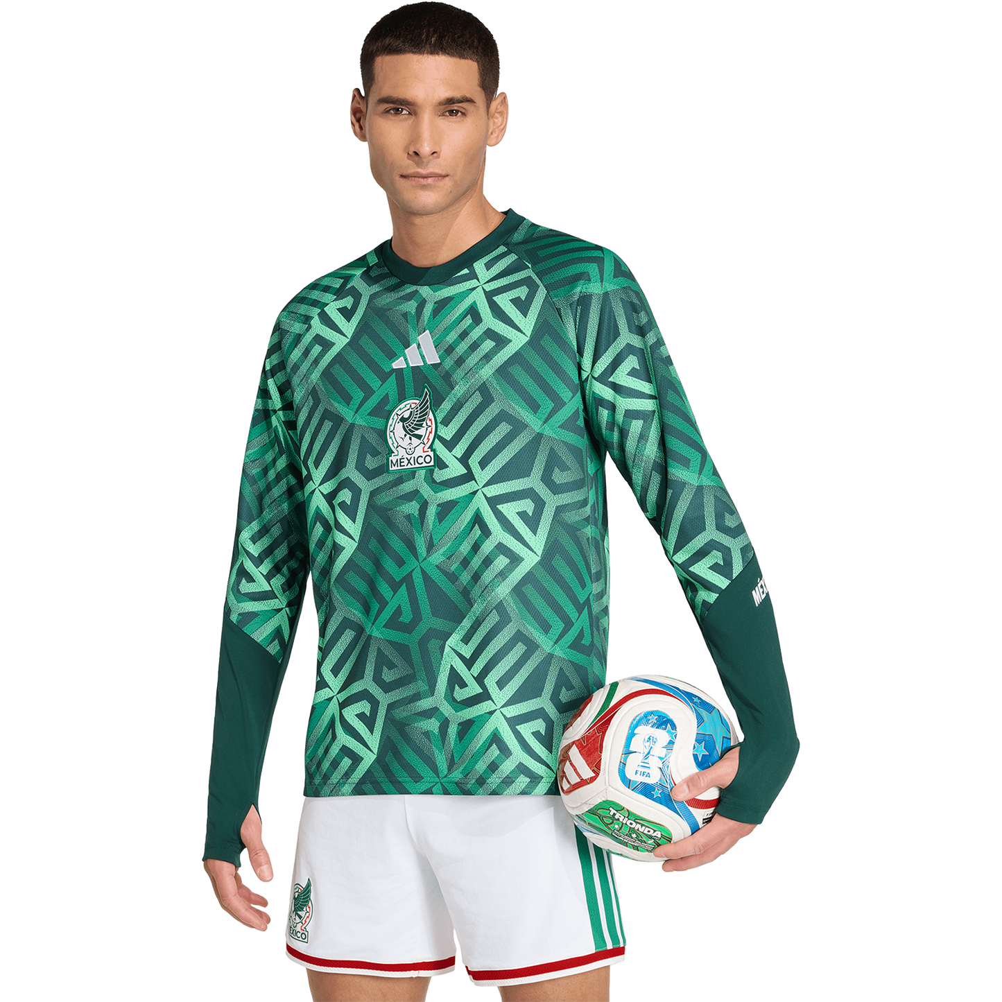 adidas Men's Mexico Home Pre-Match Warm Top