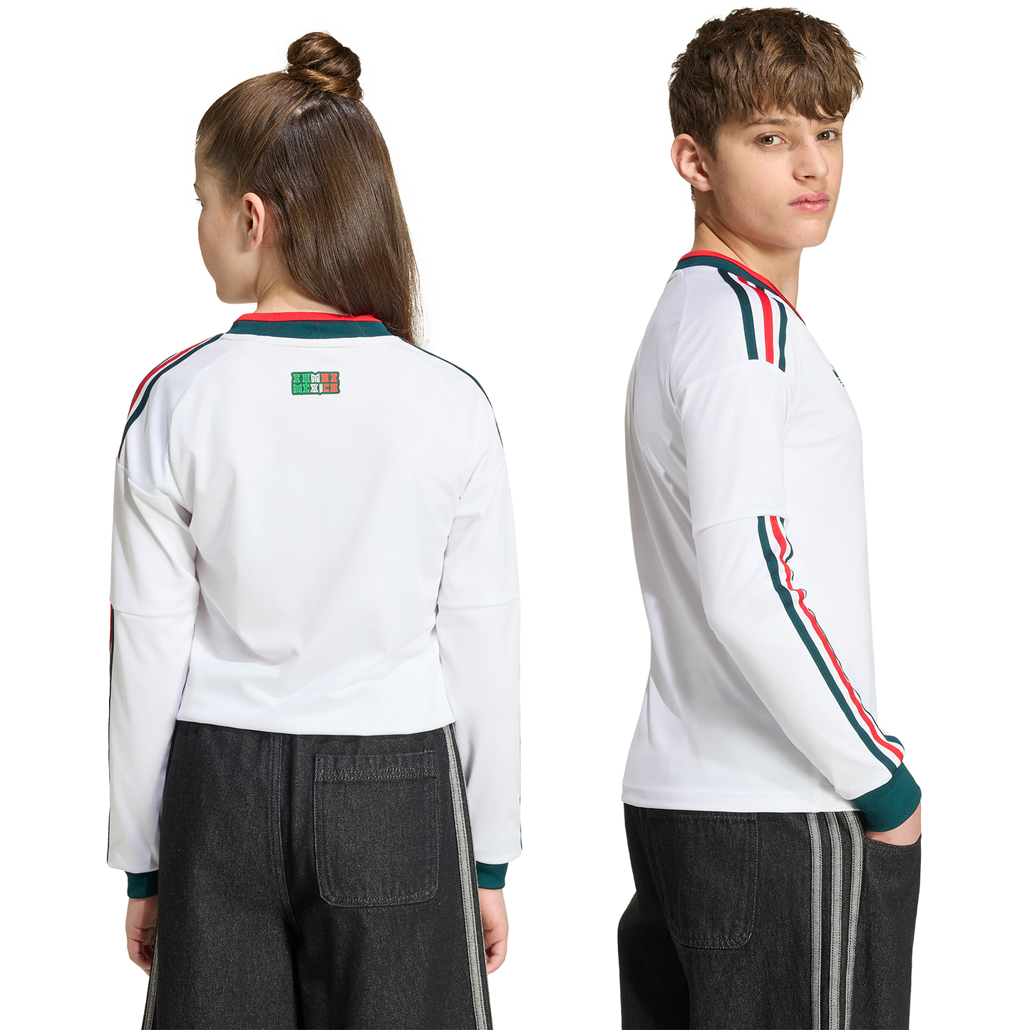 adidas Youth Mexico Away 2026 Stadium Long Sleeve Jersey