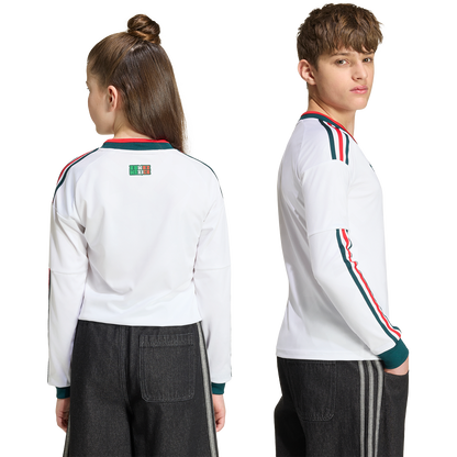 adidas Youth Mexico Away 2026 Stadium Long Sleeve Jersey