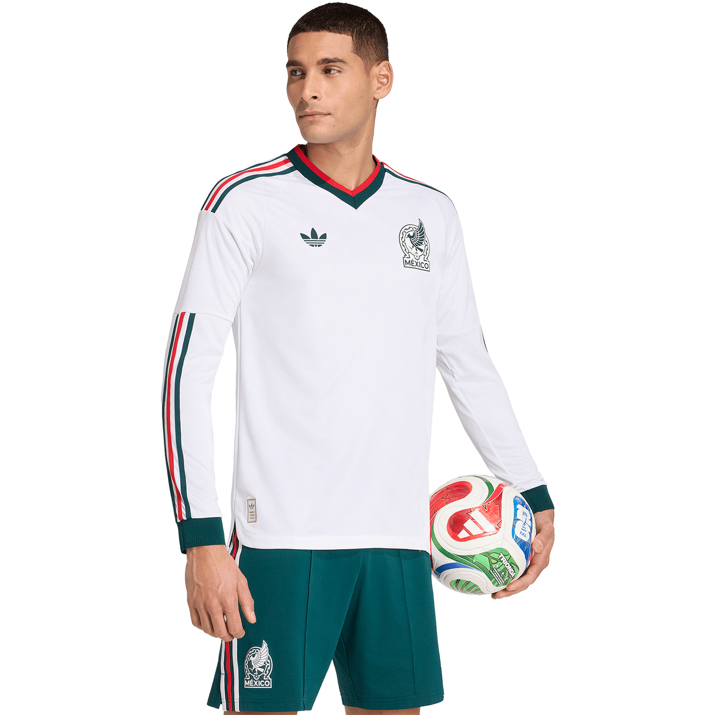 adidas Men's Mexico Away 2026 Authentic Long Sleeve Jersey