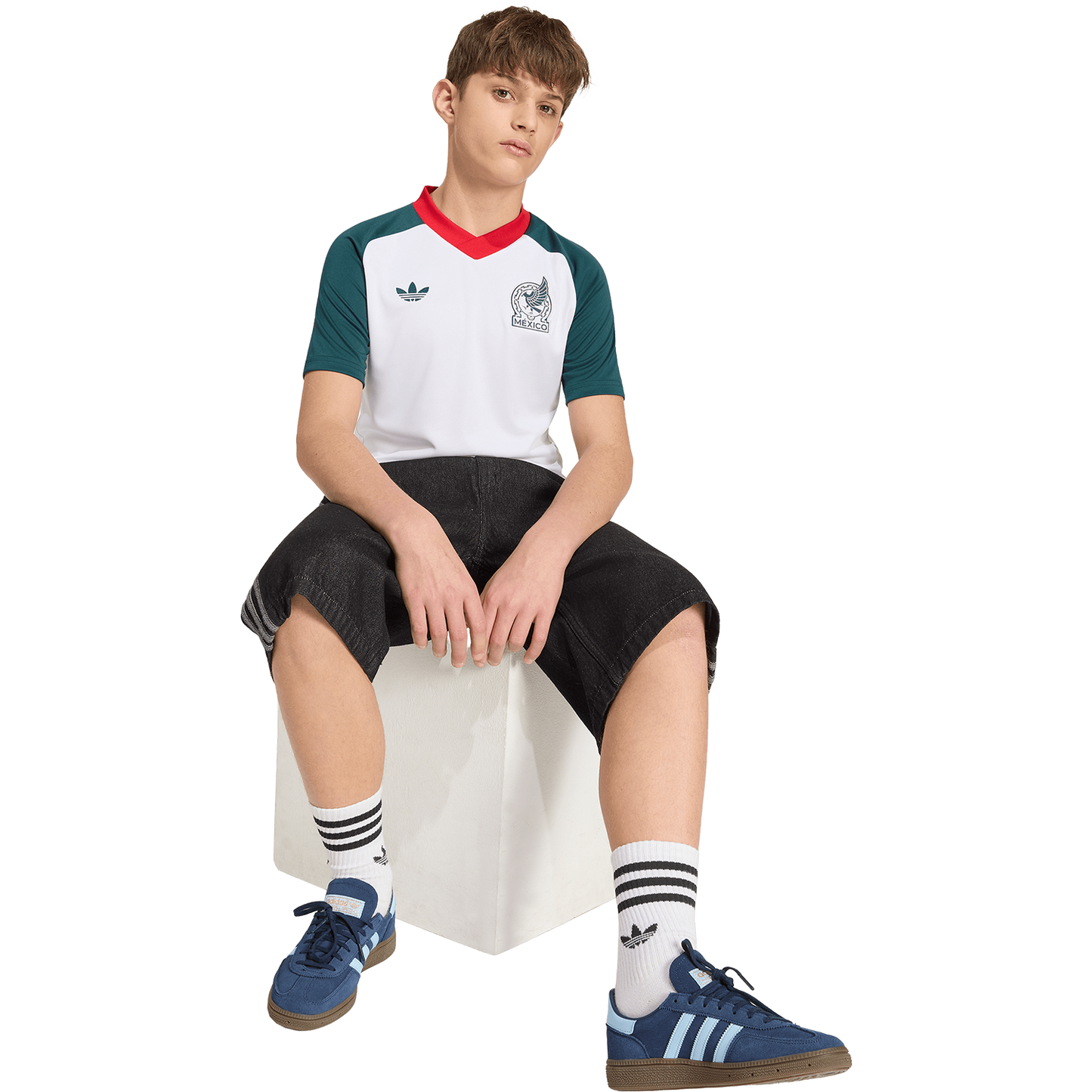 adidas Youth Mexico Away Pre-Match Jersey