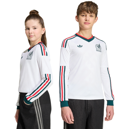 adidas Youth Mexico Away 2026 Stadium Long Sleeve Jersey