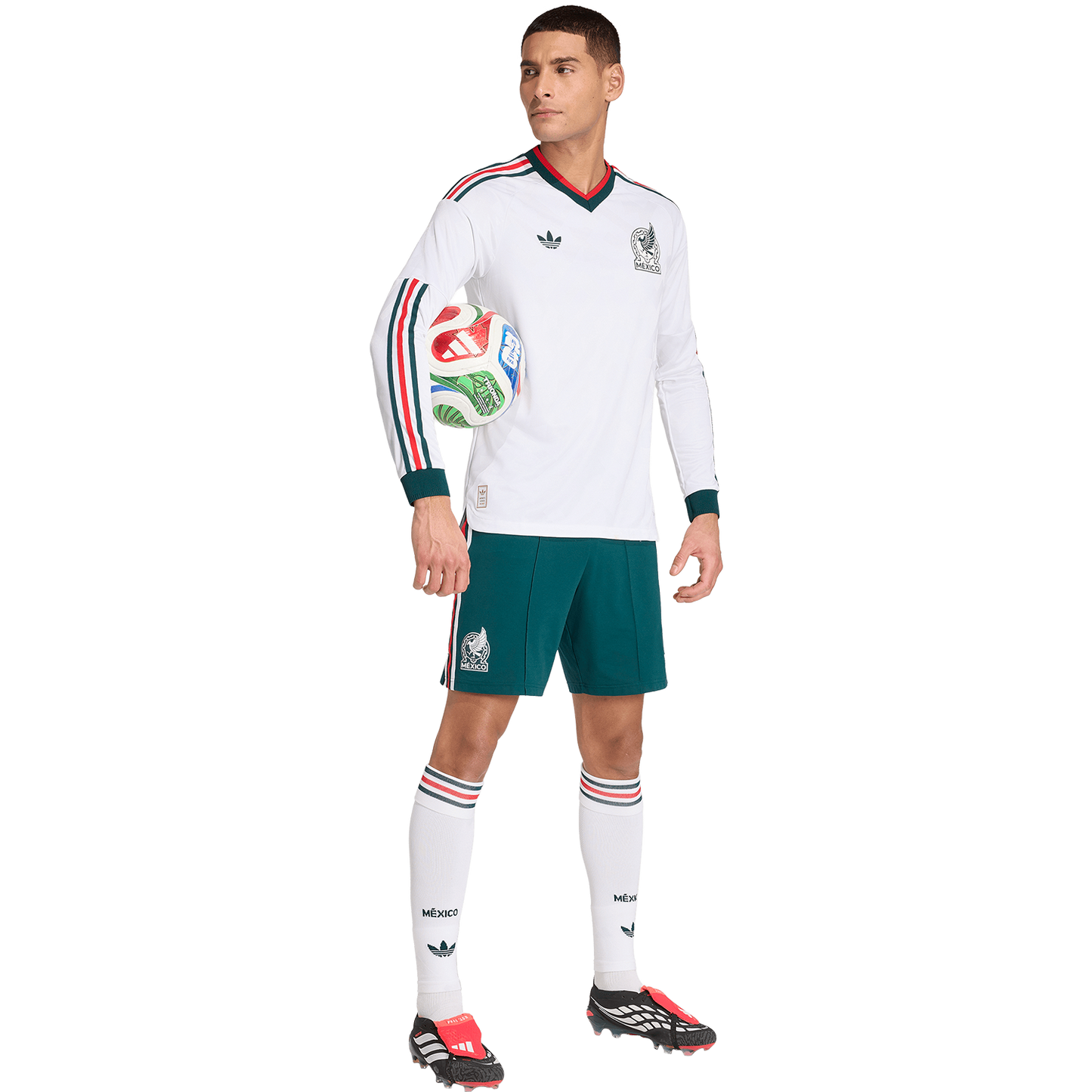 adidas Men's Mexico Away 2026 Authentic Long Sleeve Jersey